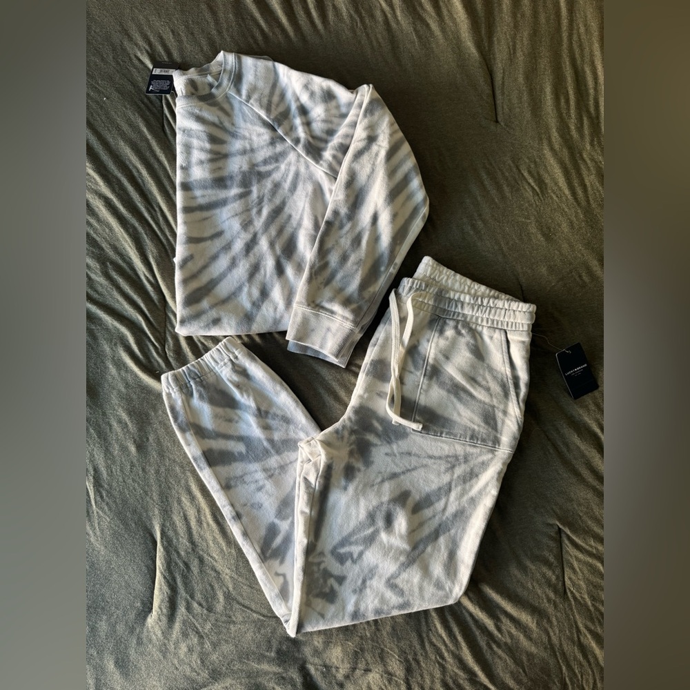 Gray Tie-Dye Sweatshirt and Joggers Set